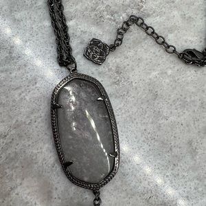 Kendra Scott Rayne Gunmetal necklace.